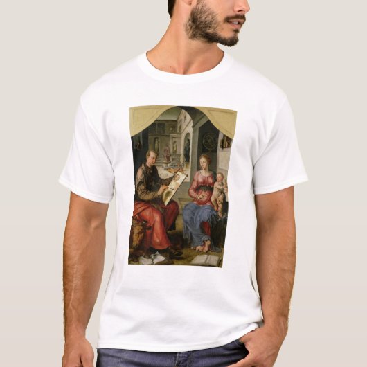 ヴァージン、c.1545を絵を描くSt Luke Tシャツ (正面)