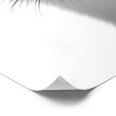 ヴァーゼルウッドランドモダンポートレート白黒 ポスター (角)