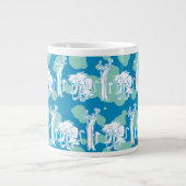 ヴァーゼル&バブーンブルーキャラクターパターン ジャンボコーヒーマグカップ (正面)