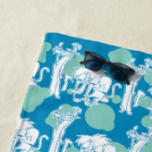 ヴァーゼル&バブーンブルーキャラクターパターン ビーチタオル (インサイチュ)