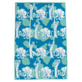 ヴァーゼル&バブーンブルーキャラクターパターン ミディアムペーパーバッグ (裏面)