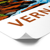 ヴァーナル滝 カリフォルニア州 旅行 ポスター (角)