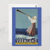 ヴァームランドスウェーデンヴィンテージトラベル ポストカード (正面/裏面)