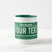 ヴァーモントのナンバープレートのマグ マグカップ (中央)