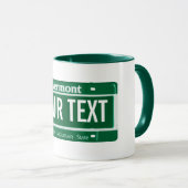 ヴァーモントのナンバープレートのマグ マグカップ (正面右)