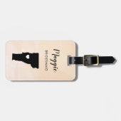 ヴァーモントの地図の荷物のラベル、結婚披露宴の歓迎 ラゲッジタグ (正面横)