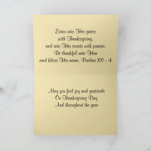 ヴァーモントの感謝祭カードの秋 シーズンカード (内部)