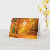 ヴァーモントの秋の自然の罰金の景色 カード (黄色い花)