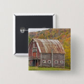 ヴァーモントの緑山の納屋。 ハンコック、 缶バッジ (正面&裏面)