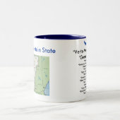 ヴァーモントの記号及び地図 ツートーンマグカップ (中央)