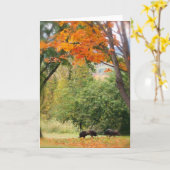 ヴァーモントの野生の七面鳥 カード (黄色い花)