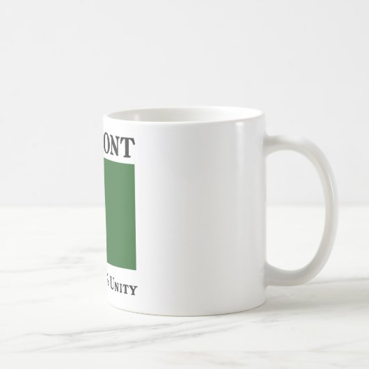 ヴァーモント共和国の緑山の男の子の旗 コーヒーマグカップ (右)