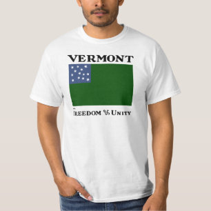 ヴァーモント共和国の緑山の男の子の旗 Tシャツ