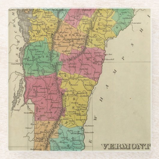 ヴァーモント10 ガラスコースター (正面)