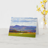 ヴァーモント・ウィルービー湖秋 カード (黄色い花)