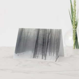 ヴァーモントSnowyの森の休日カード シーズンカード