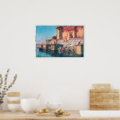 ヴァーラーナシー，バラナシ，吉田博，ウッドカット ポスター (キッチン)