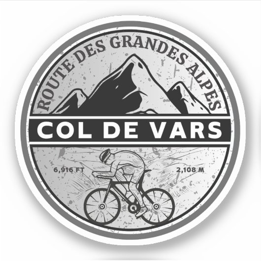 ヴァール峠 フランス アルプス 自転車ツアー シール (正面)