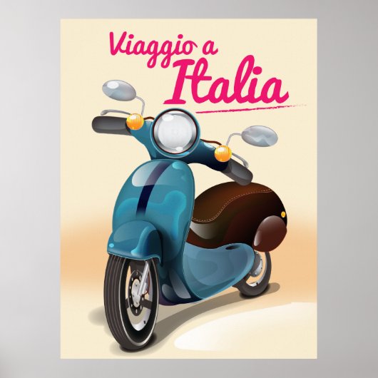 ヴィアッジョaイタリア旅行ポスタープリント ポスター (正面)