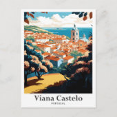 ヴィアナカステロヴィンテージトラベルイラストレーション ポストカード (正面)