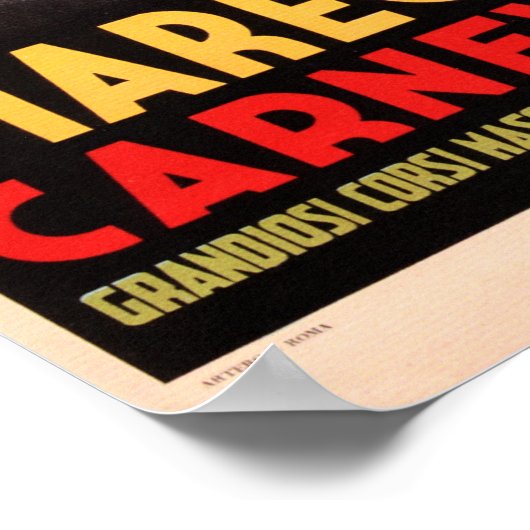 ヴィアレッジョCARNEVALE 1950フェスティバルオールドイタリア旅行 ポスター (角)