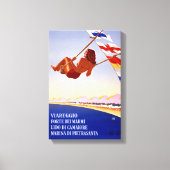 ヴィアレッジョItalyヴィンテージ旅行ポスター復元 キャンバスプリント (正面)