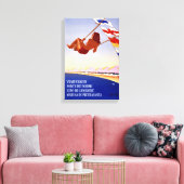 ヴィアレッジョItalyヴィンテージ旅行ポスター復元 キャンバスプリント (インサイチュ (リビング))