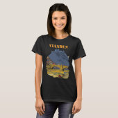 ヴィアンデン城の橋のムードトラベルTシャツ Tシャツ (正面フル)