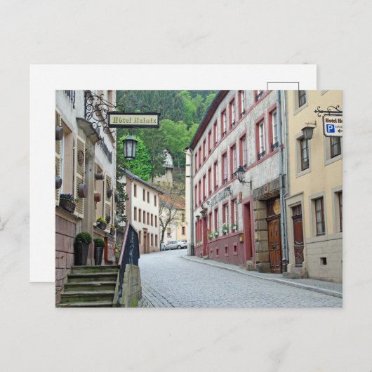 ヴィアンデン、ルクセンブルクの通り景色 ポストカード (正面/裏面)