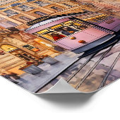 ヴィエナボヘミアンスタイルウォーター絵画カラー ポスター (角)