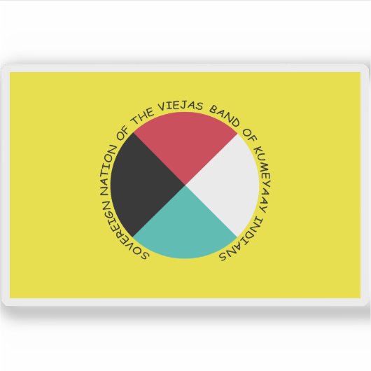 ヴィエハスバンド・オブ・クメヤイインディアン国旗 シール (正面)