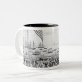 ヴィエラCruz、メキシコの軍隊の着陸 ツートーンマグカップ (正面左)