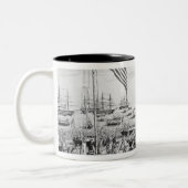 ヴィエラCruz、メキシコの軍隊の着陸 ツートーンマグカップ (左)