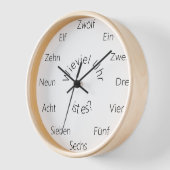 「ヴィエヴィエル・ウアの家は?」 ドイツ語のカスタマイズ 壁時計 (傾斜)