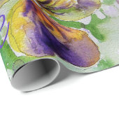 ヴィオかわいらしラ花フローラ紫のパターンラブ ラッピングペーパー (ロールコーナー)