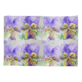 ヴィオかわいらしラ花フローラ紫のパターンラブ 枕カバー (裏面)