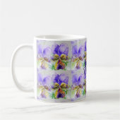 ヴィオラウォーターカラー花フローララブレディースマグ コーヒーマグカップ (左)
