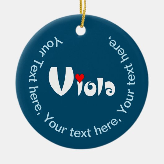 ヴィオラスモールハート セラミックオーナメント (正面)