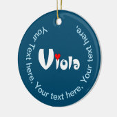 ヴィオラスモールハート セラミックオーナメント (左)