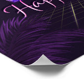 ヴィオラネームVorname lila retroポスターGeburtstag ポスター (角)