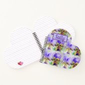 ヴィオラパープルフラワーかわいらしスヴィオラス水彩画 ノートブック (内部)