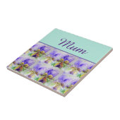 ヴィオラフラワーアクアストライプフローラムマザーズ タイル (側面)