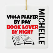 ヴィオラプレイヤー読ズのカスタム セラミックオーナメント (裏面)