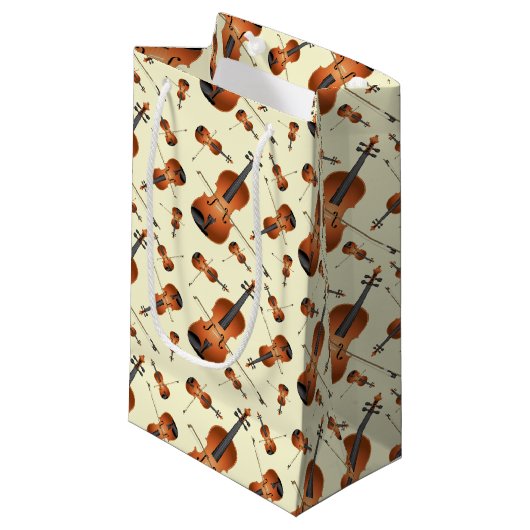 ヴィオラヴァイオリン音楽先生ミュージシャン スモールペーパーバッグ (正面アングル)