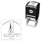 ヴィオラヴァイオリン音楽先生ミュージシャン セルフインキングスタンプ (インサイチュ)