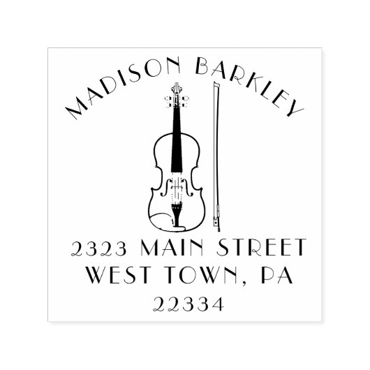 ヴィオラヴァイオリン音楽先生ミュージシャン セルフインキングスタンプ (デザイン)