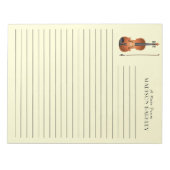 ヴィオラヴァイオリン音楽先生ミュージシャン ノートパッド (正面)