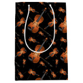 ヴィオラヴァイオリン音楽先生ミュージシャン ミディアムペーパーバッグ (正面)