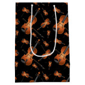 ヴィオラヴァイオリン音楽先生ミュージシャン ミディアムペーパーバッグ (裏面)