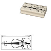 ヴィオラヴァイオリン音楽先生ミュージシャン ラバースタンプ (押印)